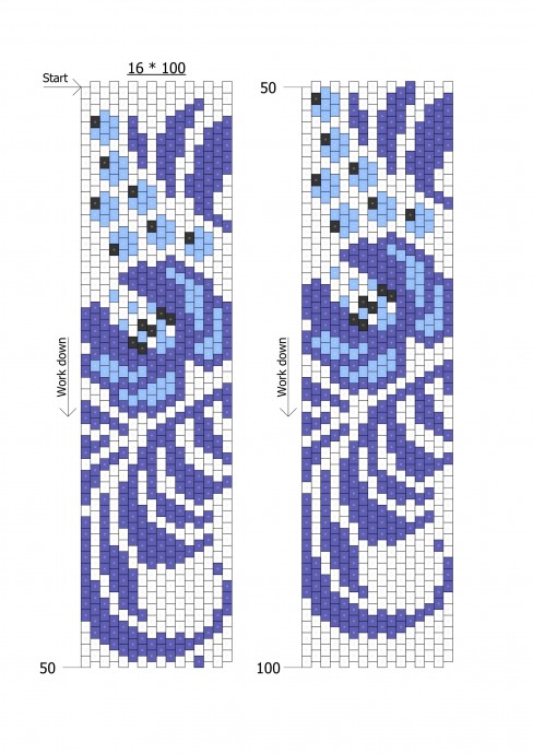 Браслет в мозаичном плетении