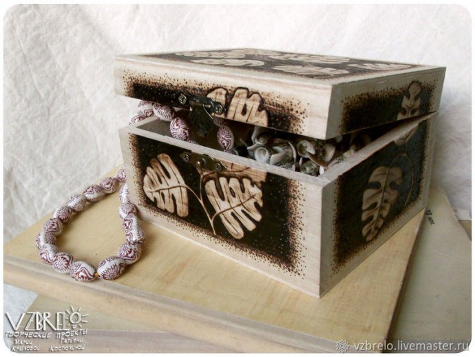 Декорируем шкатулку в технике выжигания по дереву