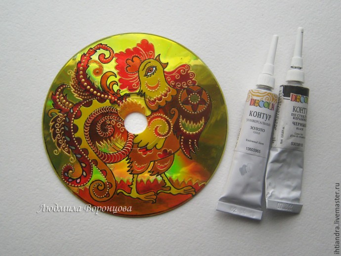 Панно "Огненный петух": часть 2