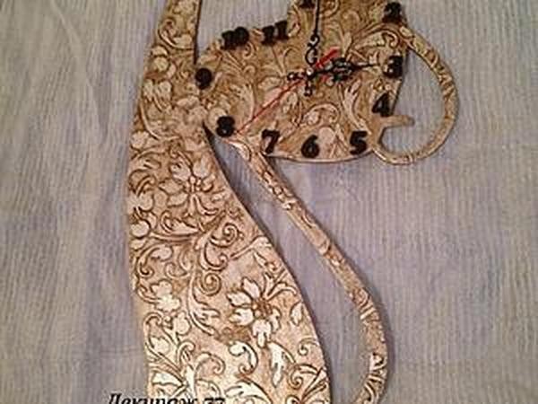 ​Создание настенных часов "Кошка-хамелеон": часть 3