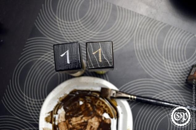 ​Вечный календарь настольный: мастер-класс по вживлению лазерной распечатки в дерево, часть 4