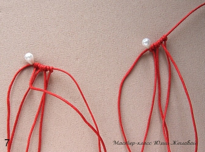 Плетёное сердечко в технике макраме: часть 1