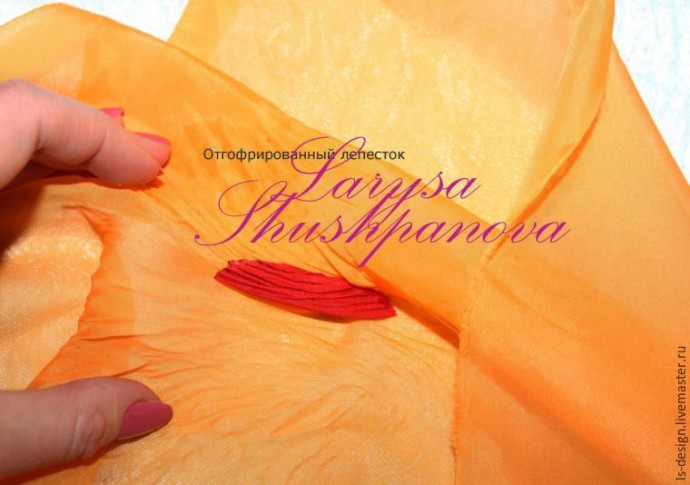 Делаем из ткани гофрированный пион: мастер-класс, часть 2