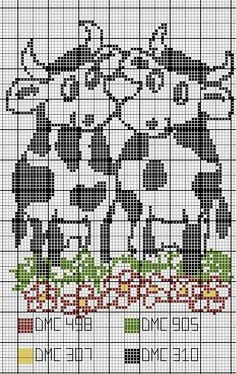 Вышиваем милых коровок