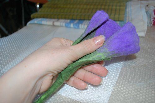 ​Мастер-класс по валянию цветка "Вьюнок": часть 4