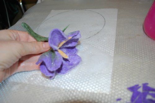 ​Мастер-класс по валянию цветка "Вьюнок": часть 6