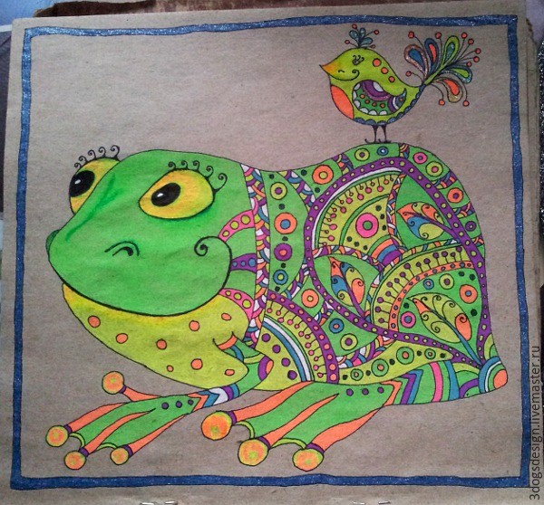 ​Рисуем орнамент на крафт-бумаге: часть 2