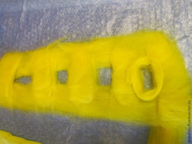 Валяние шарфа в технике нунофелтинг: часть 1