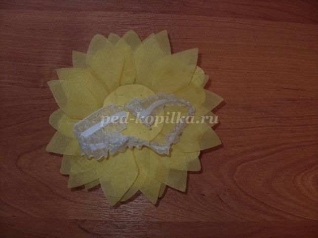 ​Цветок из шелка своими руками: часть 2
