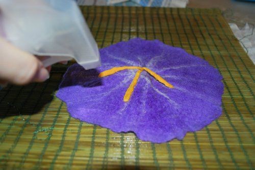 ​Мастер-класс по валянию цветка "Вьюнок": часть 5