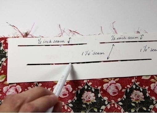 Трафарет для подгибки низа изделия