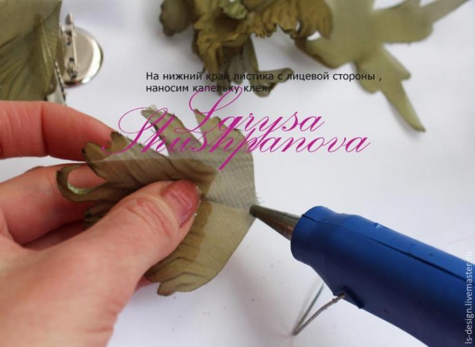 Делаем из ткани гофрированный пион: мастер-класс, часть 5