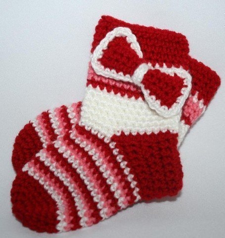 Вяжем носочки крючком от мыска