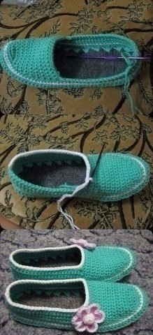 Учимся вязать обувь!