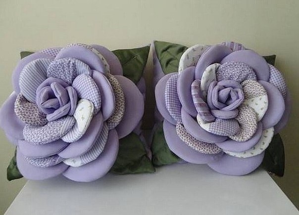Шьем объёмные подушки-розы. Выкройки