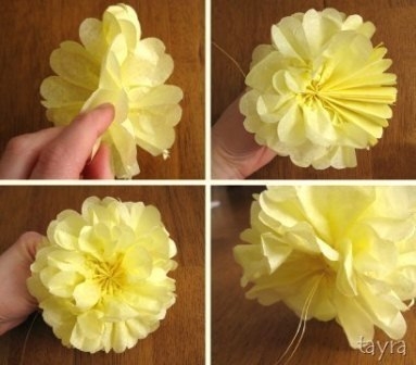 МК Цветы из салфеток