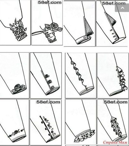 Идеи оформления низа рукава