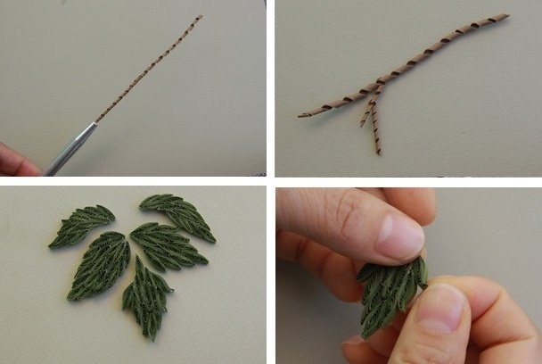 Виноград в технике квиллинг.