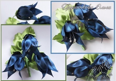 Колокольчики из лент. Мастер-класс.