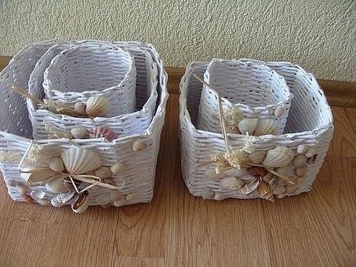 Плетение корзин из бумаги для начинающих.