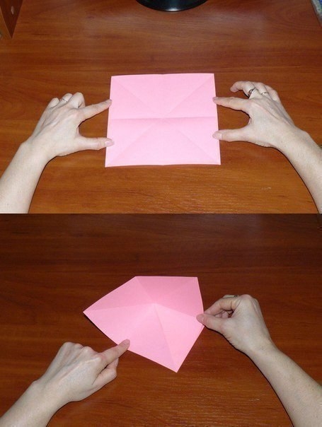 Корзина с лилиями. Оригами