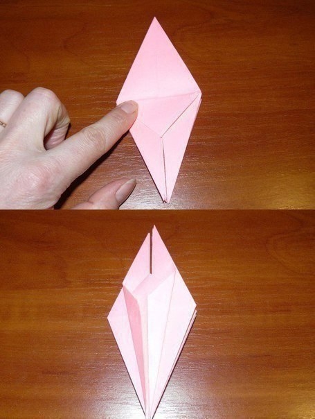 Корзина с лилиями. Оригами