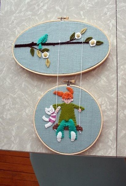 Картины, обрамленные в пяльцы