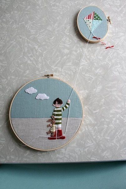 Картины, обрамленные в пяльцы