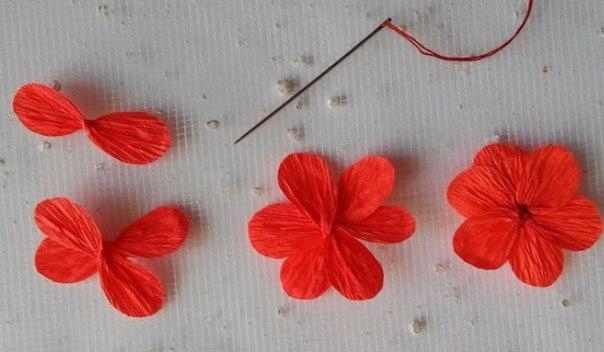 Мастер-класс по изготовлению несложных, но симпатичных цветочков из гофрированной бумаги