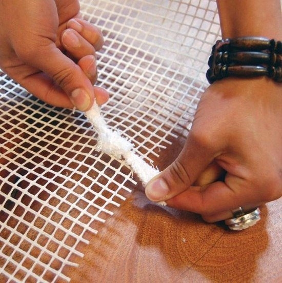 Коврик из старого полотенца.