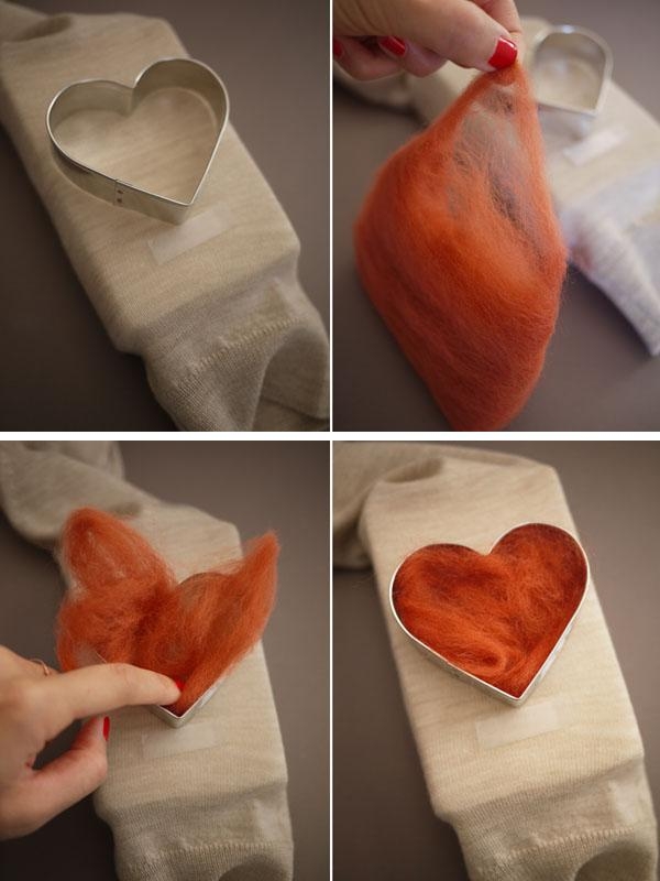 Как сделать заплатки на локтях в форме сердца