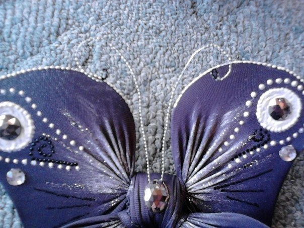 Бабочки из капроновых колготок