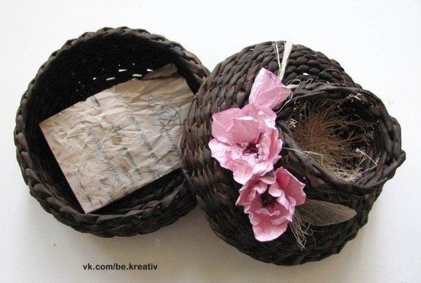 Шкатулка из газет. Мастер-класс