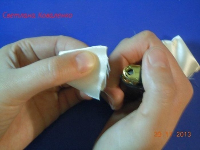 Цветок из ленты