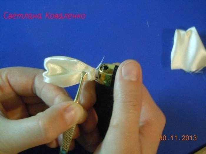 Цветок из ленты