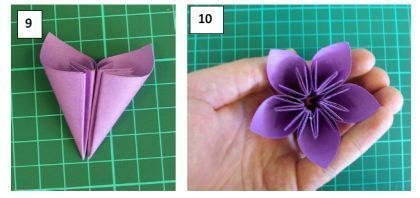 Красивый цветок в технике оригами. Мастер- класс.