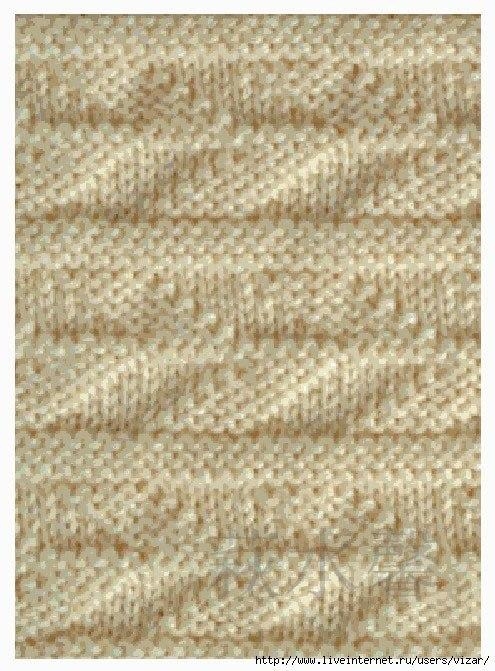 Интересные теневые узоры спицами