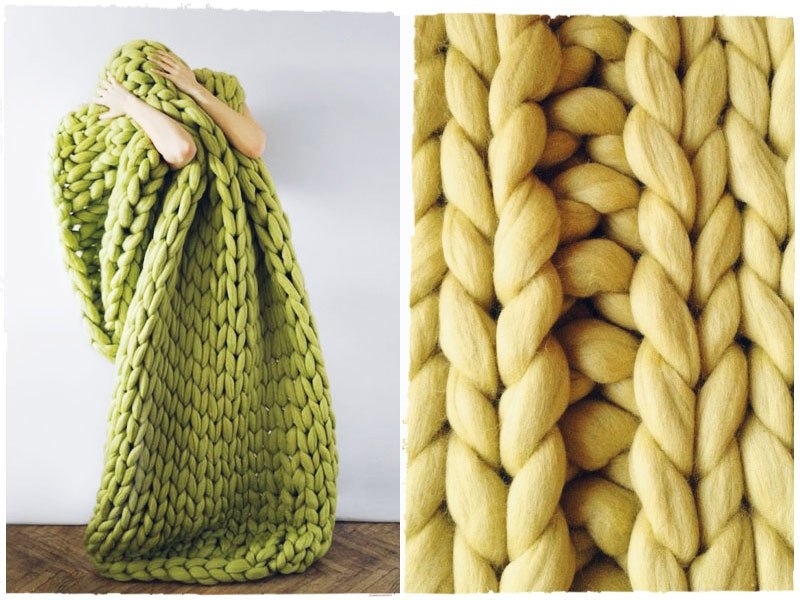 Вязание супер-толстыми нитками