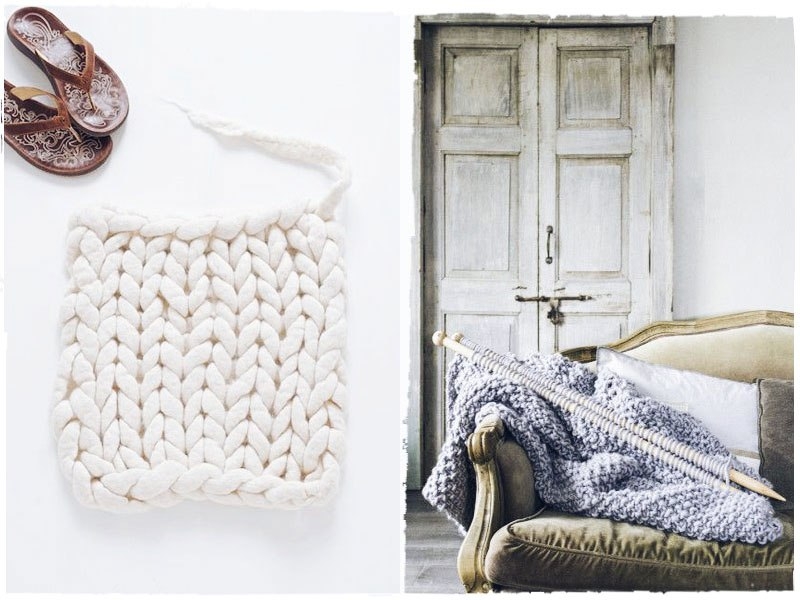 Вязание супер-толстыми нитками