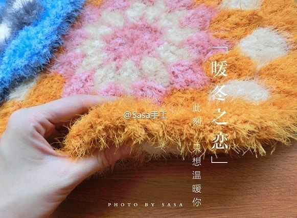 Салфетки и сидушки из фантазийной пряжи травка