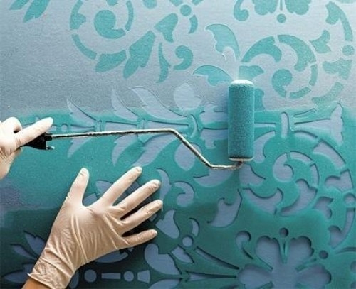 Неповторимый дизайн стен с помощью трафаретов для стен сделанных своими руками