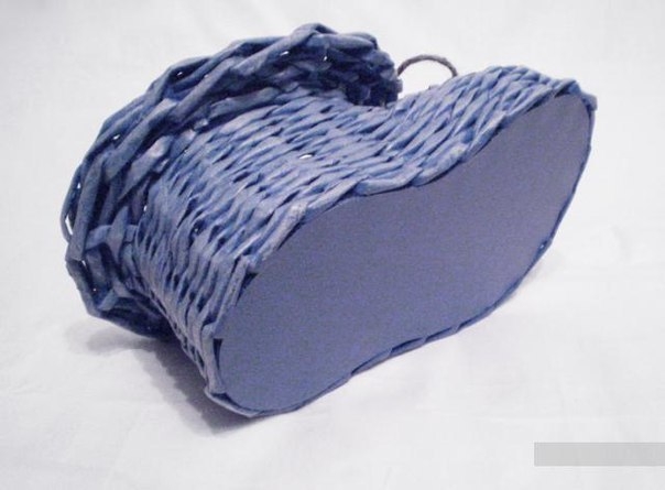 Башмачок из газетных трубочек. Мастер-класс.