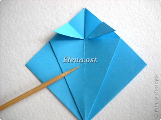 Открытка с элементами оригами и квиллинга