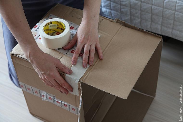 Декоративная коробка для хранения тканей