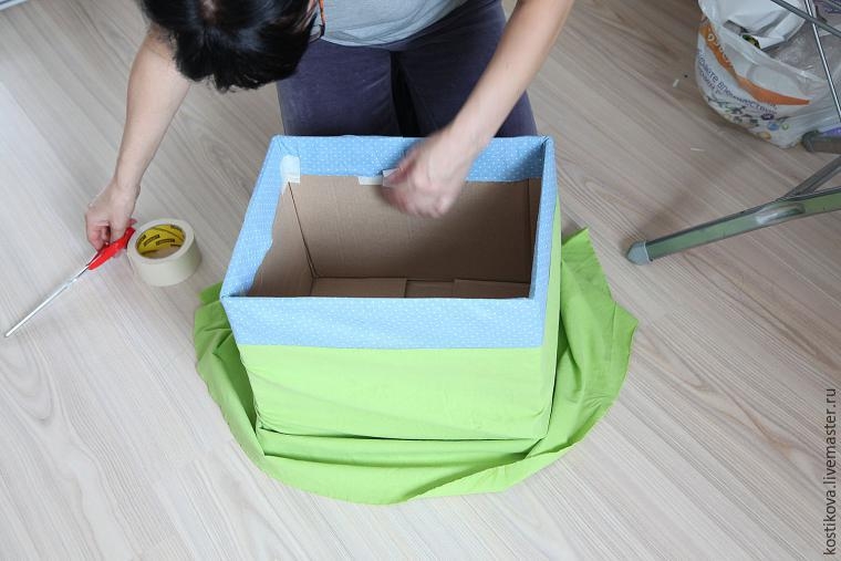 Декоративная коробка для хранения тканей