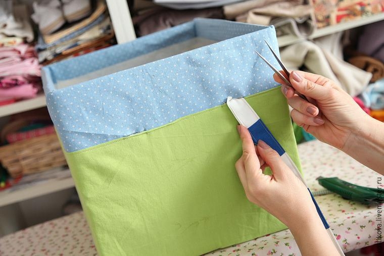 Декоративная коробка для хранения тканей