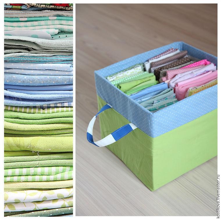 Декоративная коробка для хранения тканей