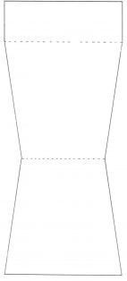 Открытка в виде горшочка с цветами