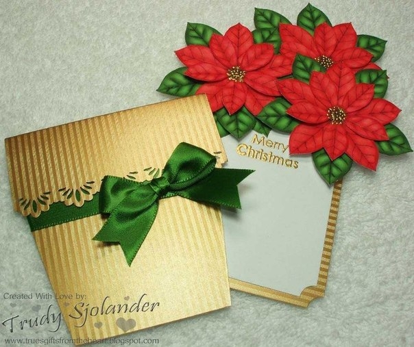 Открытка в виде горшочка с цветами