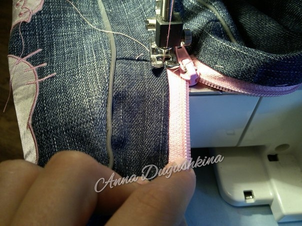 Рюкзачок для девочки из старых джинсов